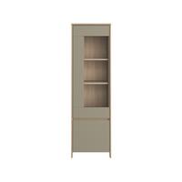Vitrine Stranda Eukalyptus/Holzfarben B: 58cm - Eichefarben/Eukalyptusholzfarben, Design, Holzwerkstoff (58/195/39cm) - MID.YOU