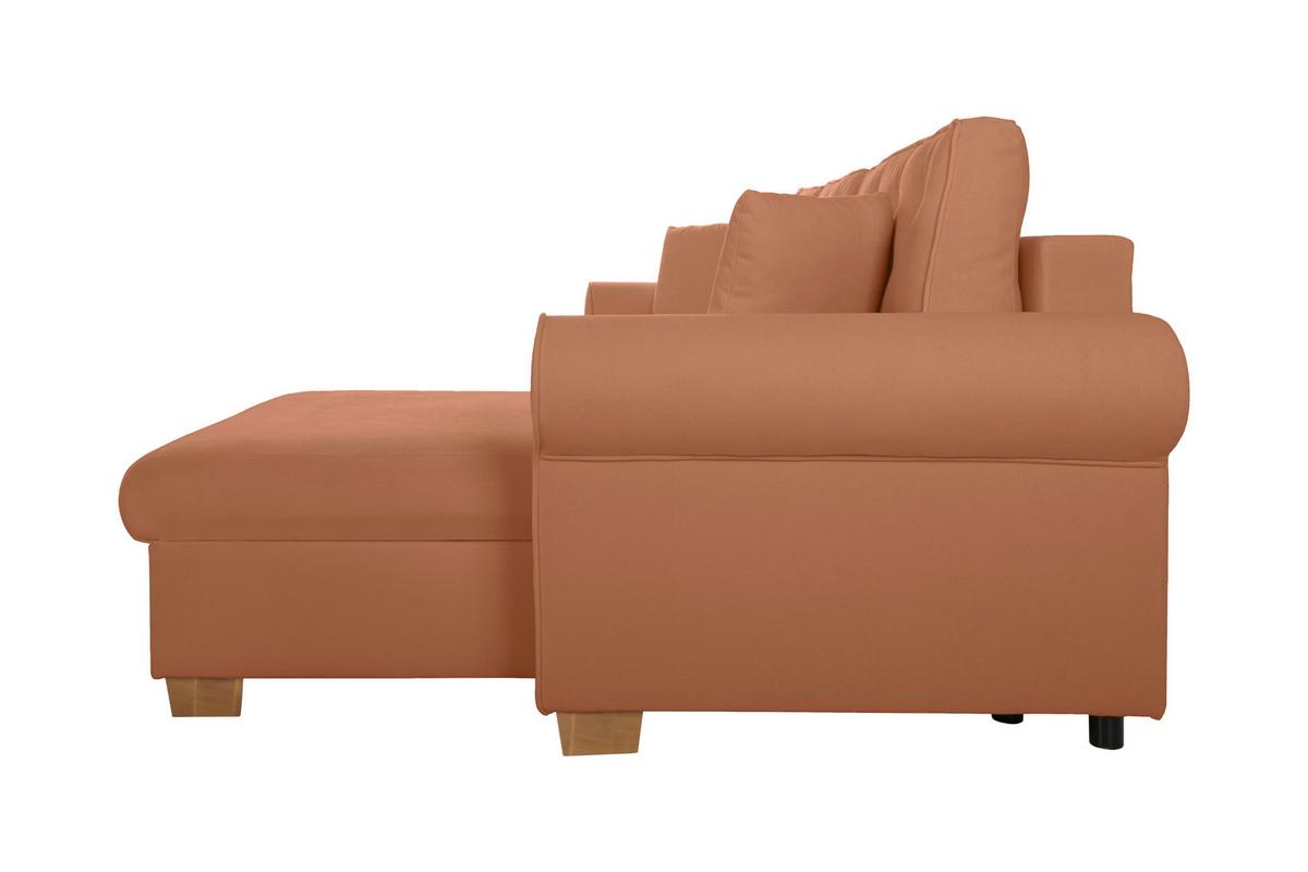 Ecksofa Arles Rostfarben 56 S: 266x161 Cm - Rostfarben/Buchefarben, Design, Textil (266/161cm) - MID.YOU