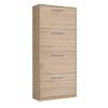 Cipősszekrény Leon 4 - Sonoma tölgy/tölgyfa, Basics, faalapú anyag (64/157,4/19cm)