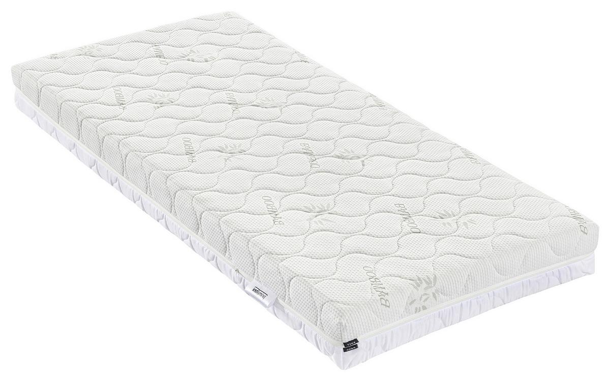 Pěnová matrace Bamboo DUO XL 90/200cm, H3/H4 - bílá, textil (90/200cm) - Primatex