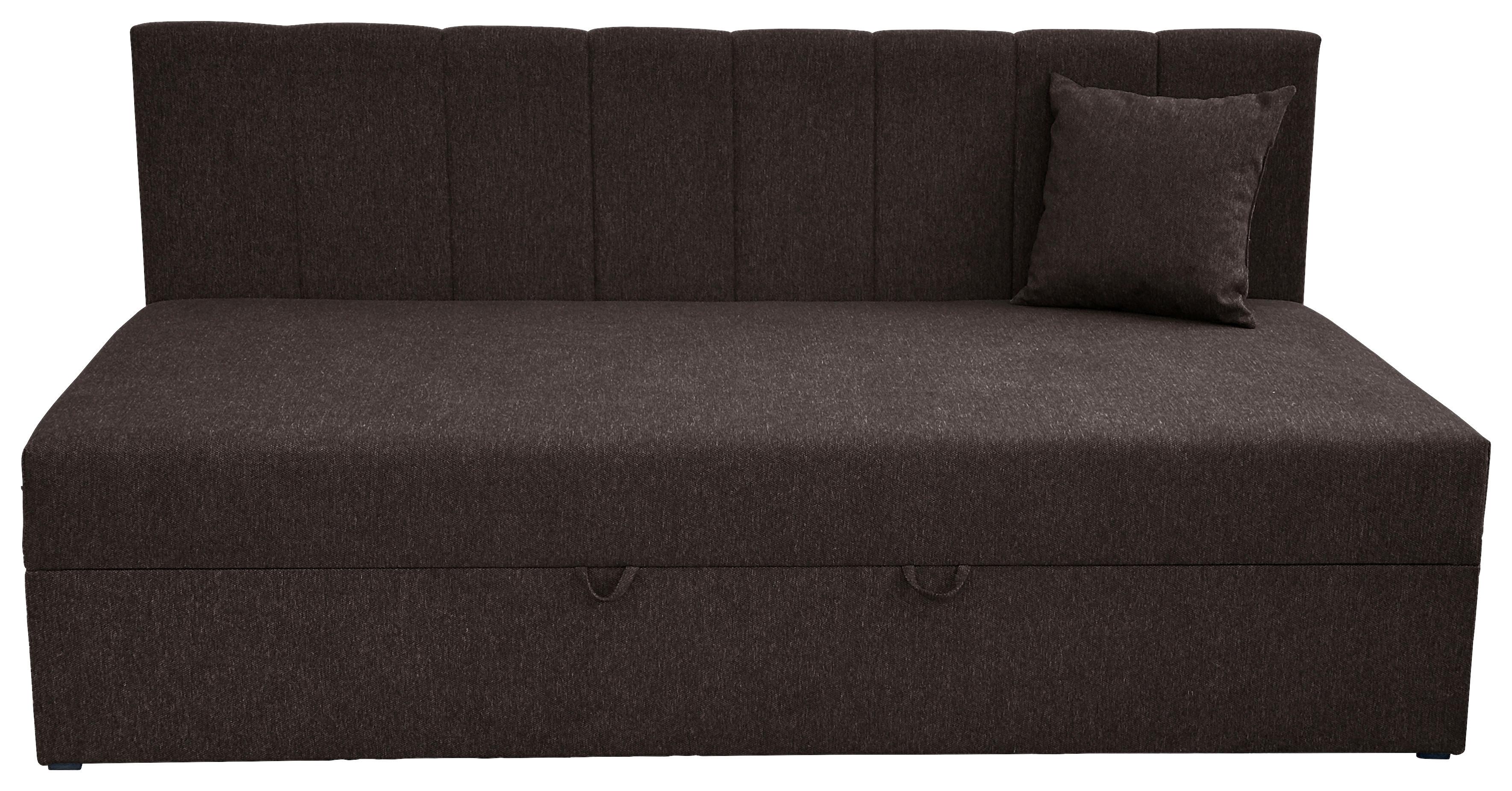 Boxbett Mit Bettkasten Moritz 90x200 Cm Schwarz - Schwarz, Basics, Holzwerkstoff/Textil (90/200cm) - P & B