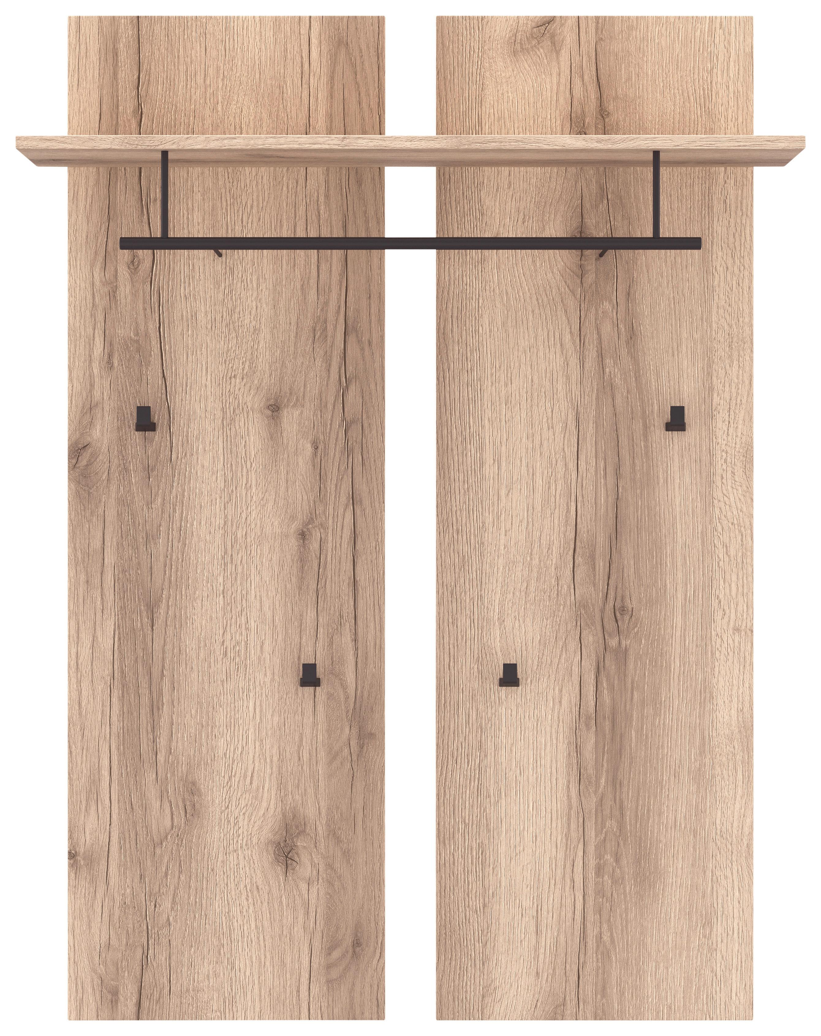 Garderobenpaneel Vancouver Eichef. + Hutablage B: 88 Cm - Eichefarben, MODERN, Holzwerkstoff (88/118/28cm)