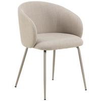 Jedálenská stolička ELEANOR, béžová - šedá/béžová, Design, kov/textil (55,5/79/55cm) - MID.YOU