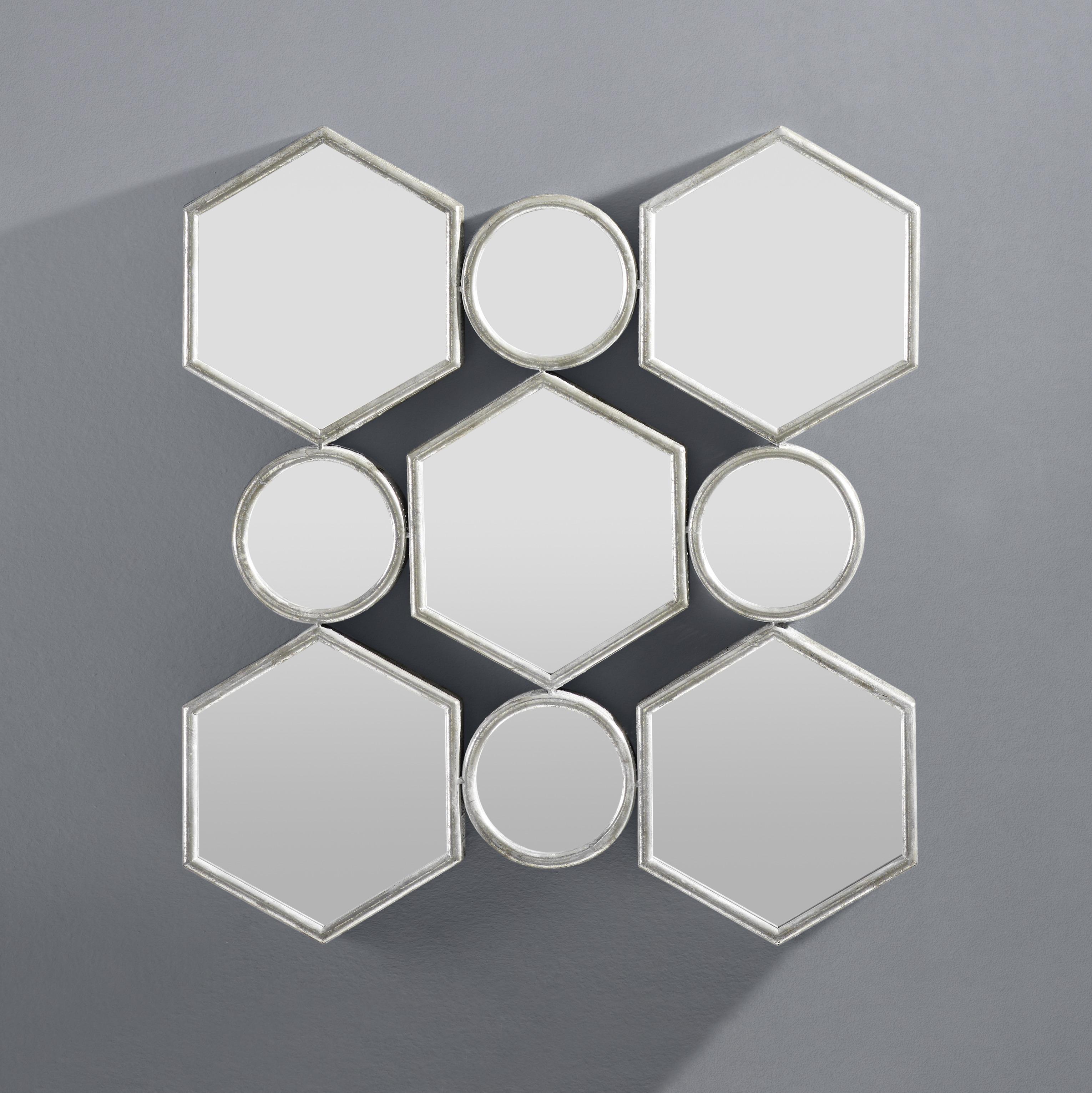 Zrcadlo Beni Stříbrná Antik - barvy stříbra, Moderní, kov/kompozitní dřevo (88/85,5/6,5cm) - Bessagi Home