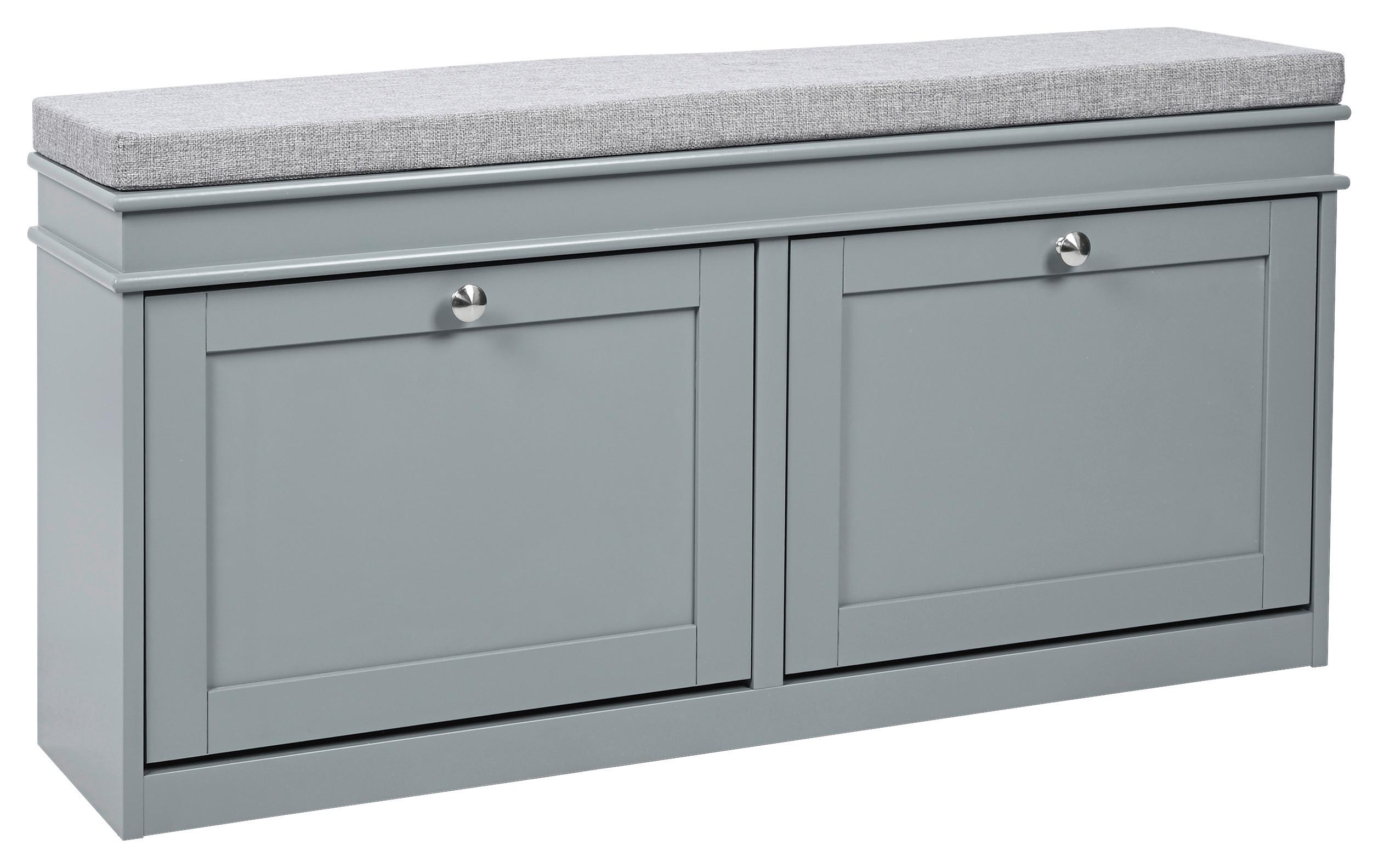 SCHUHSCHRANK Estha Grau B: 104cm - Grau, MODERN, Holzwerkstoff (104/52/24cm) - MID.YOU