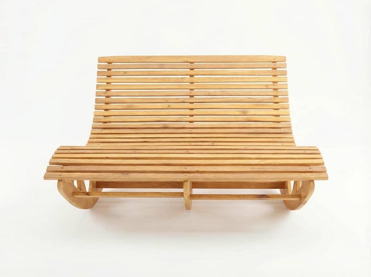 Schaukelliege Akazie Braun LxBxH: 156x120x72 cm - Akaziefarben, Basics, Holz (156/120/72cm)