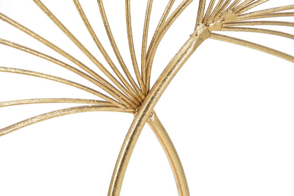 Skulptur Leaf Clam Goldfarben, B: 25 cm - Goldfarben, Basics, Metall (25/35/8.5cm)