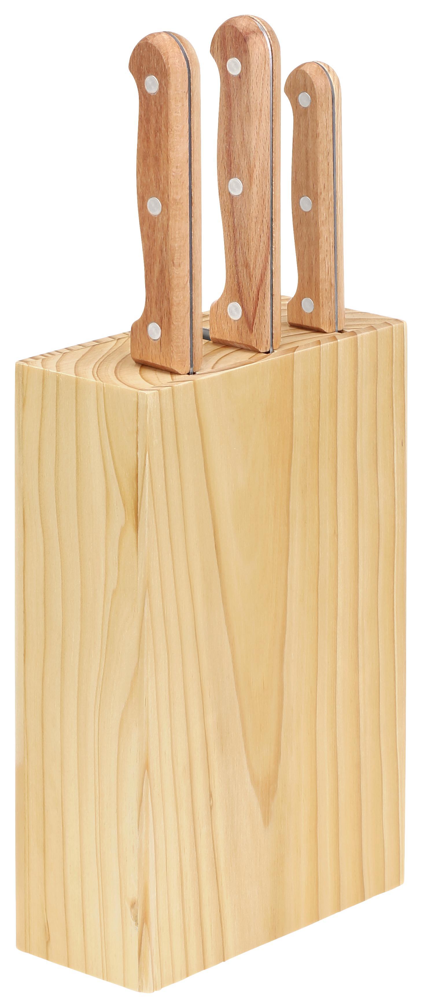 Késtartó Blokk Marisa - Nemesacél/Bükk, Fa/Fém - Luca Bessoni