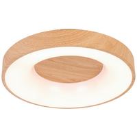 Stropní LED svítidlo LUZIA - černá/barvy dubu, Moderní, kov/plast (40/10cm) - Mömax