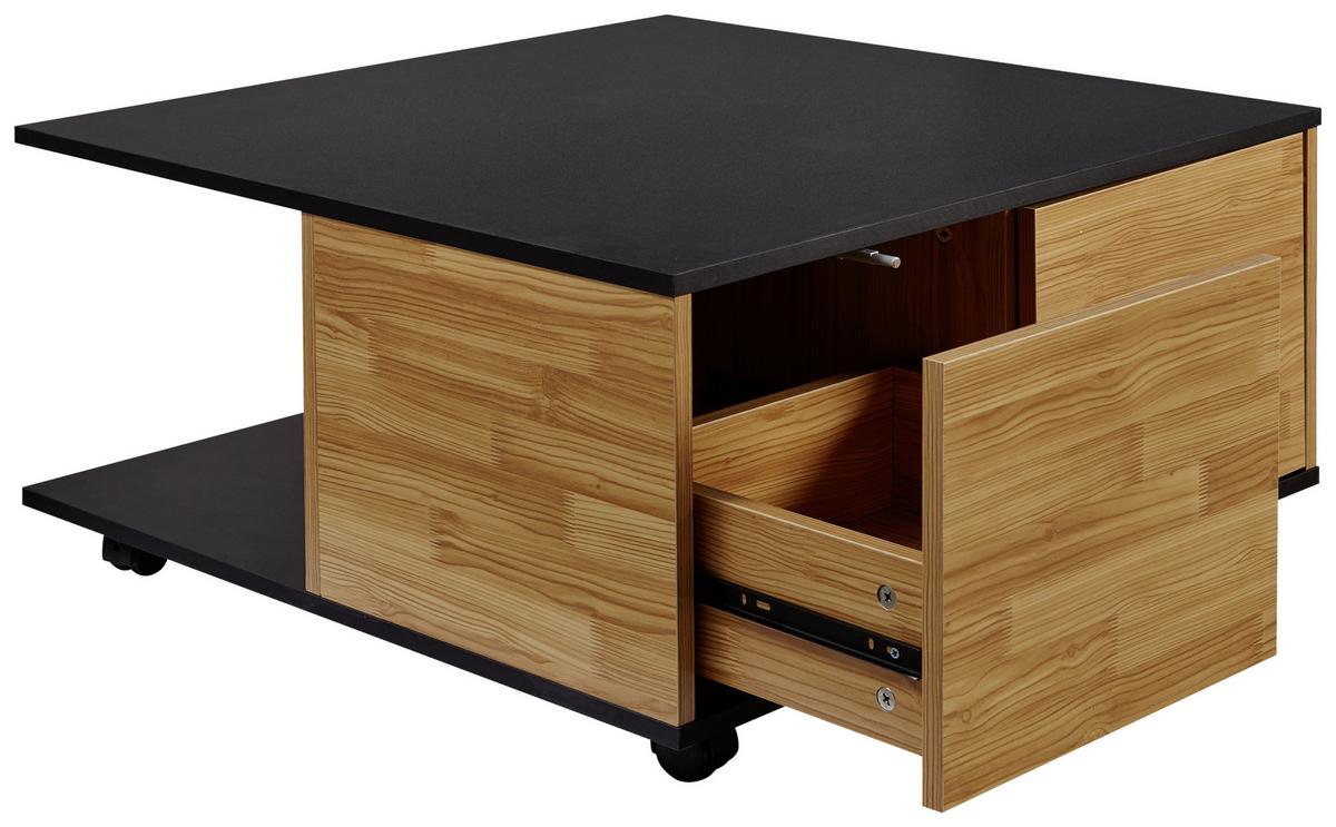 Konfererenční stůl pískovo-antracitový - antracitová/pískové barvy, Moderní, kompozitní dřevo/plast (70/70/36,5cm) - MID.YOU