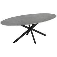 Esstisch Lote-Giga-S - Schwarz/Grau, MODERN, Holzwerkstoff/Metall (180/75/90cm)