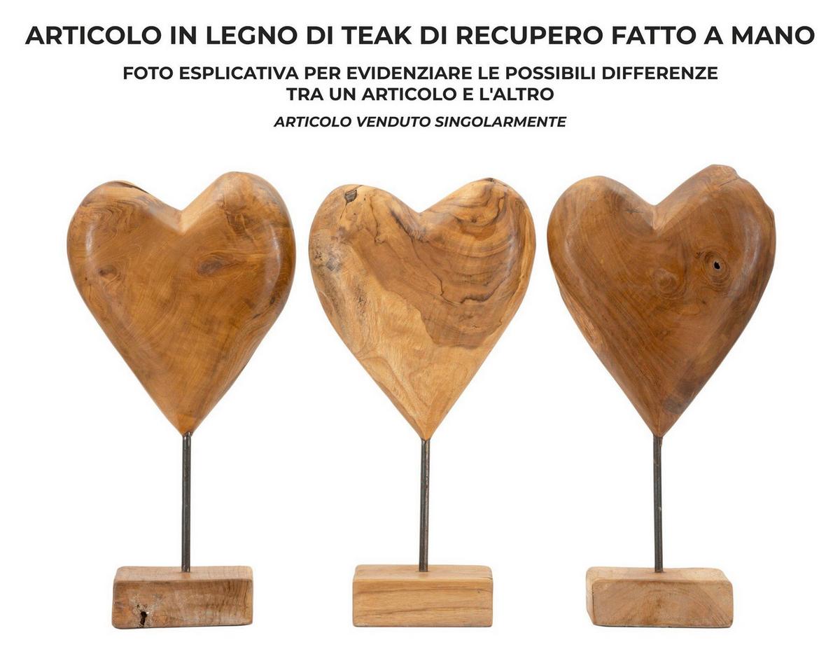 Skulptur Dobu Teak Braun, B: 20 cm - Braun, Basics, Holz (20/37/12cm)