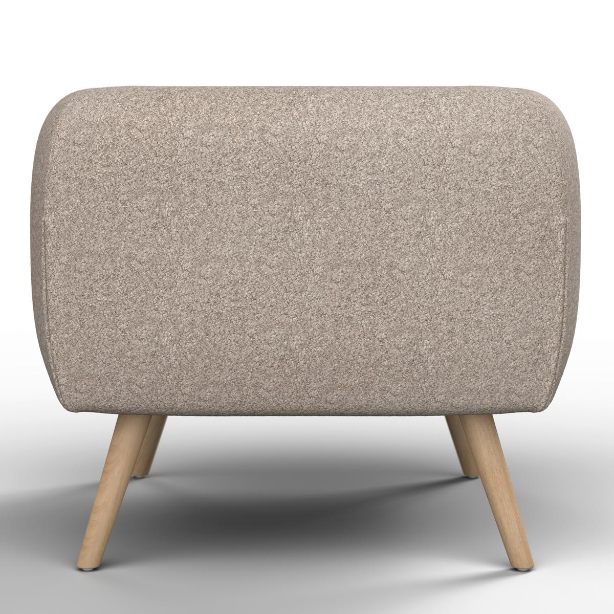 Relaxační křeslo BRUNO, béžová, max. 140 kg - přírodní barvy/béžová, Moderní, dřevo/textil (79/69/75cm) - Bessagi Home