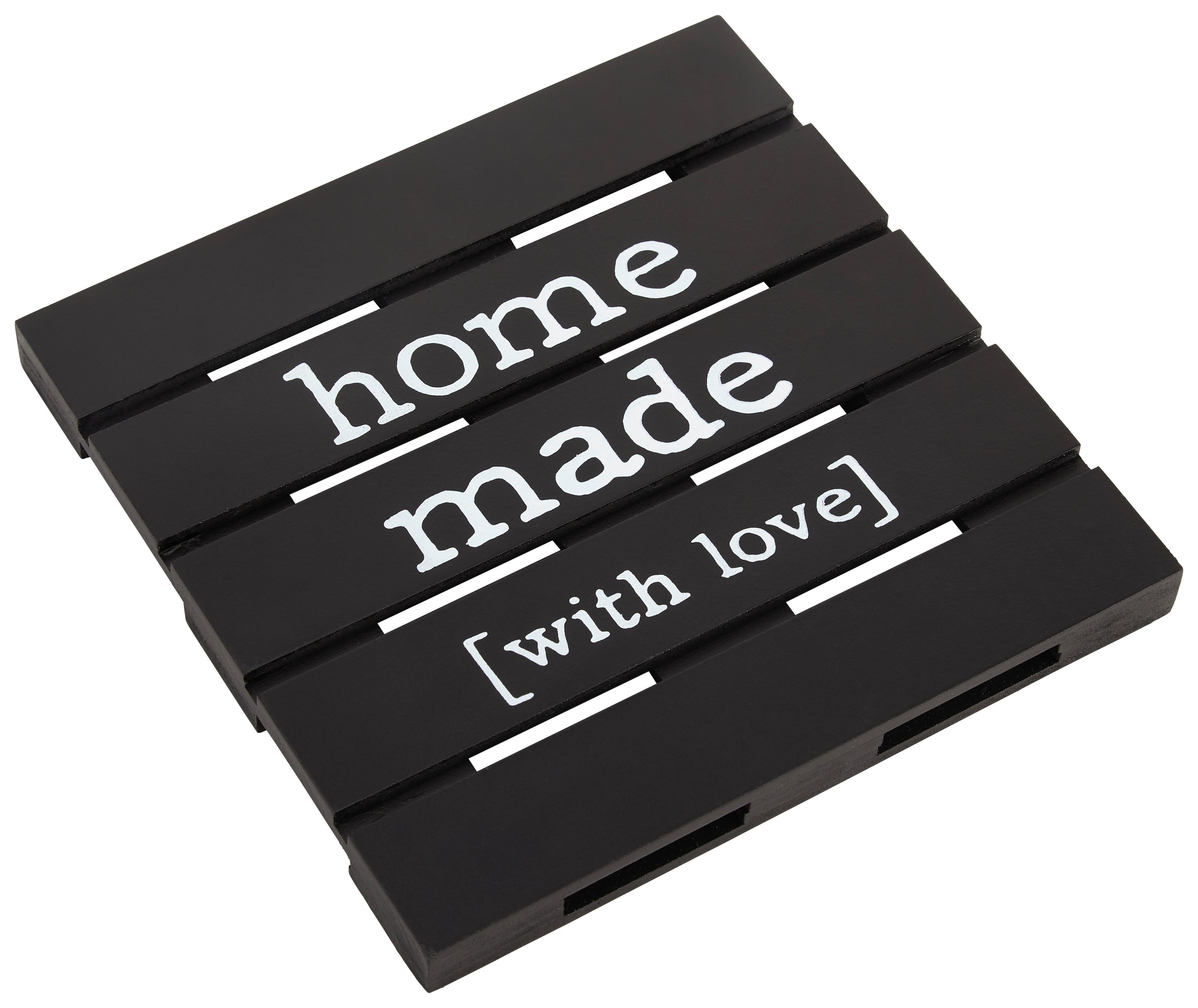 PODLOŽKA POD HRNEC CONNOR - černá/světle hnědá, Moderní, kompozitní dřevo (18/18/1,8cm)