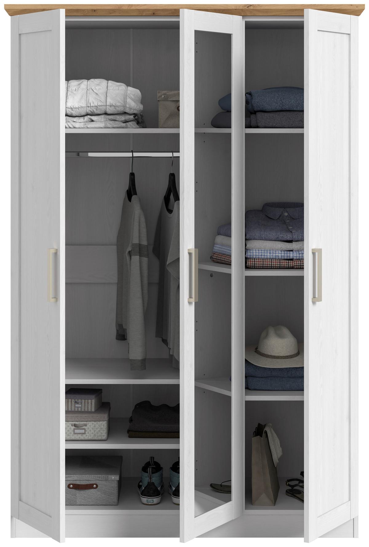 Drehtürenschrank Florenz Sibiu Lärche B: 124 Cm - MODERN, Holzwerkstoff (124/185/54cm) - MID.YOU