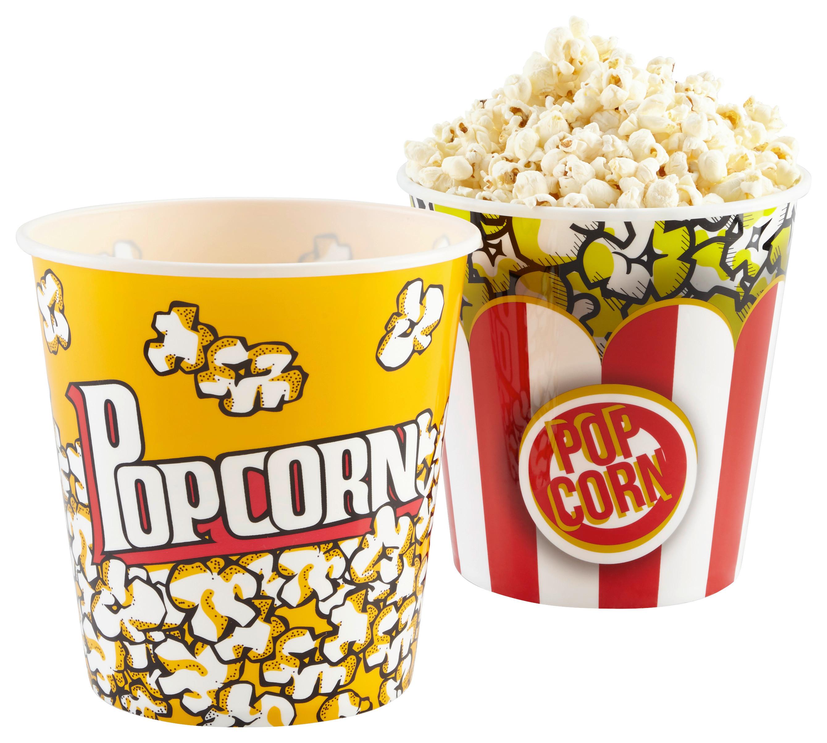 Nádoba na popcorn POPPY - biela/červená, plast (18/18cm) - Modern Living