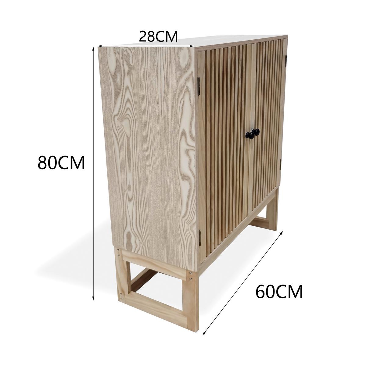 KOMODA COSMA -EXKLUSIV- - čierna/prírodná farba, Modern, kov/drevo (60/80/28cm) - Mömax