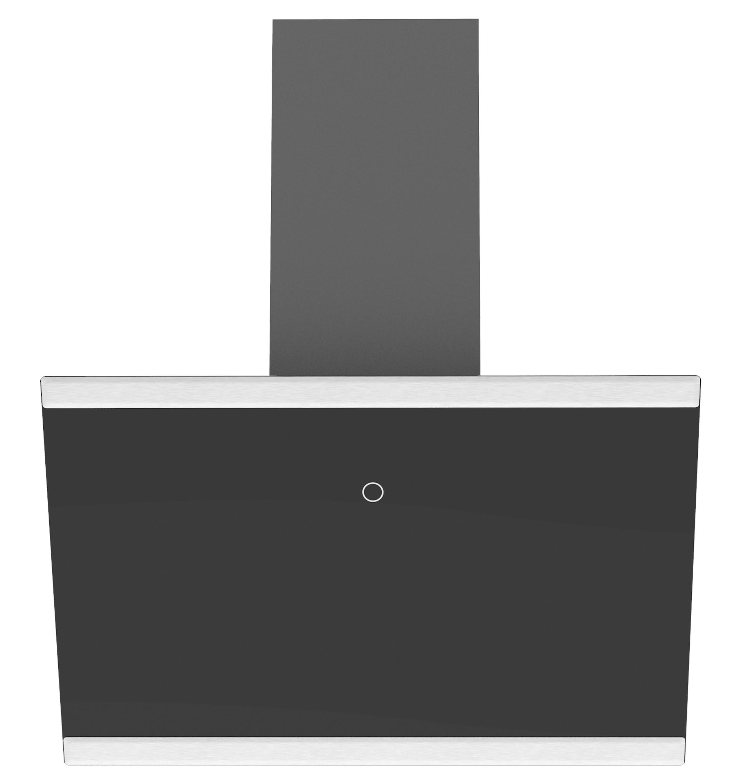 DUNSTABZUGSHAUBE Schwarz B: 59,5cm - Schwarz, Trend, Glas/Metall (59,5/109,5/38,3cm) - Respekta