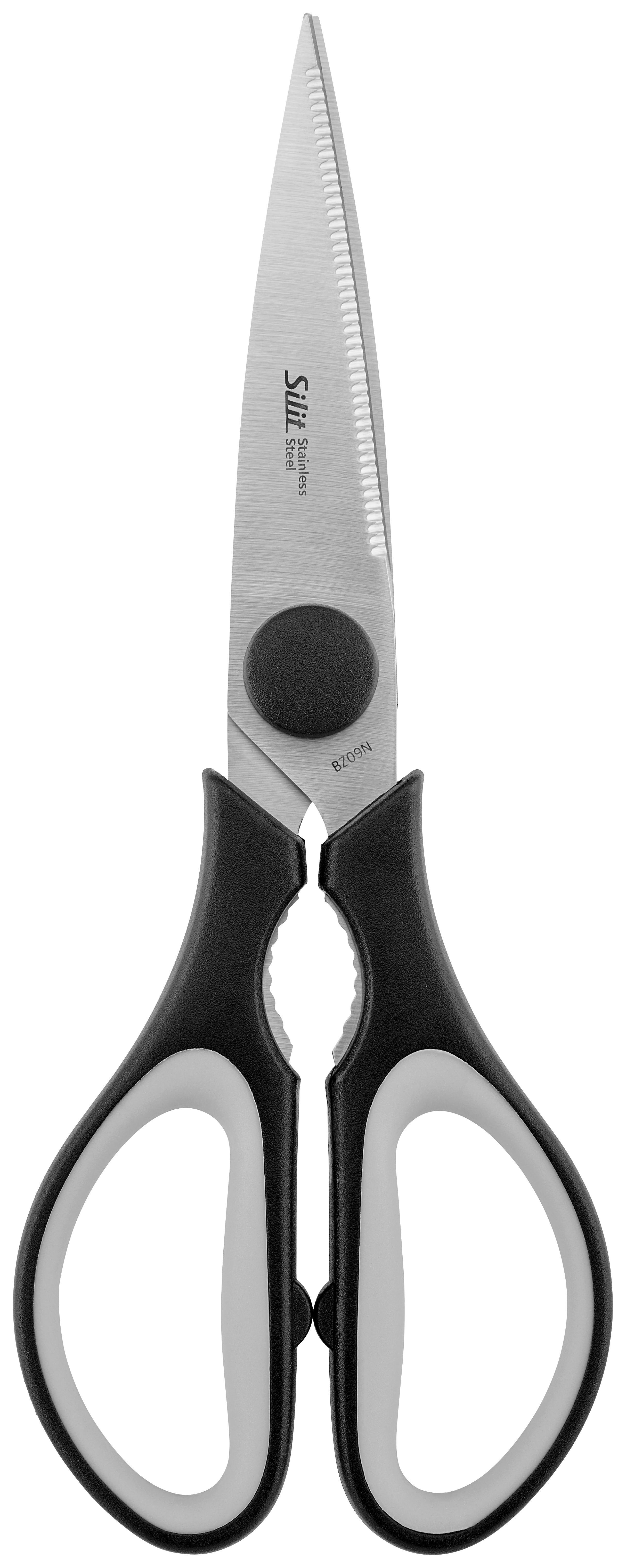 Haushaltsschere Varieta L: 21 cm Schwarz Kunststoffgriff - KONVENTIONELL, Metall (21cm) - Silit