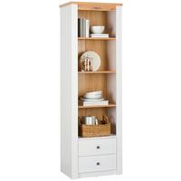 Bücherwand Rovigio Weiß, Lärche Dekor B: 62 cm - Lärchefarben/Weiß, KONVENTIONELL, Holzwerkstoff (62/196,5/42cm) - Landscape