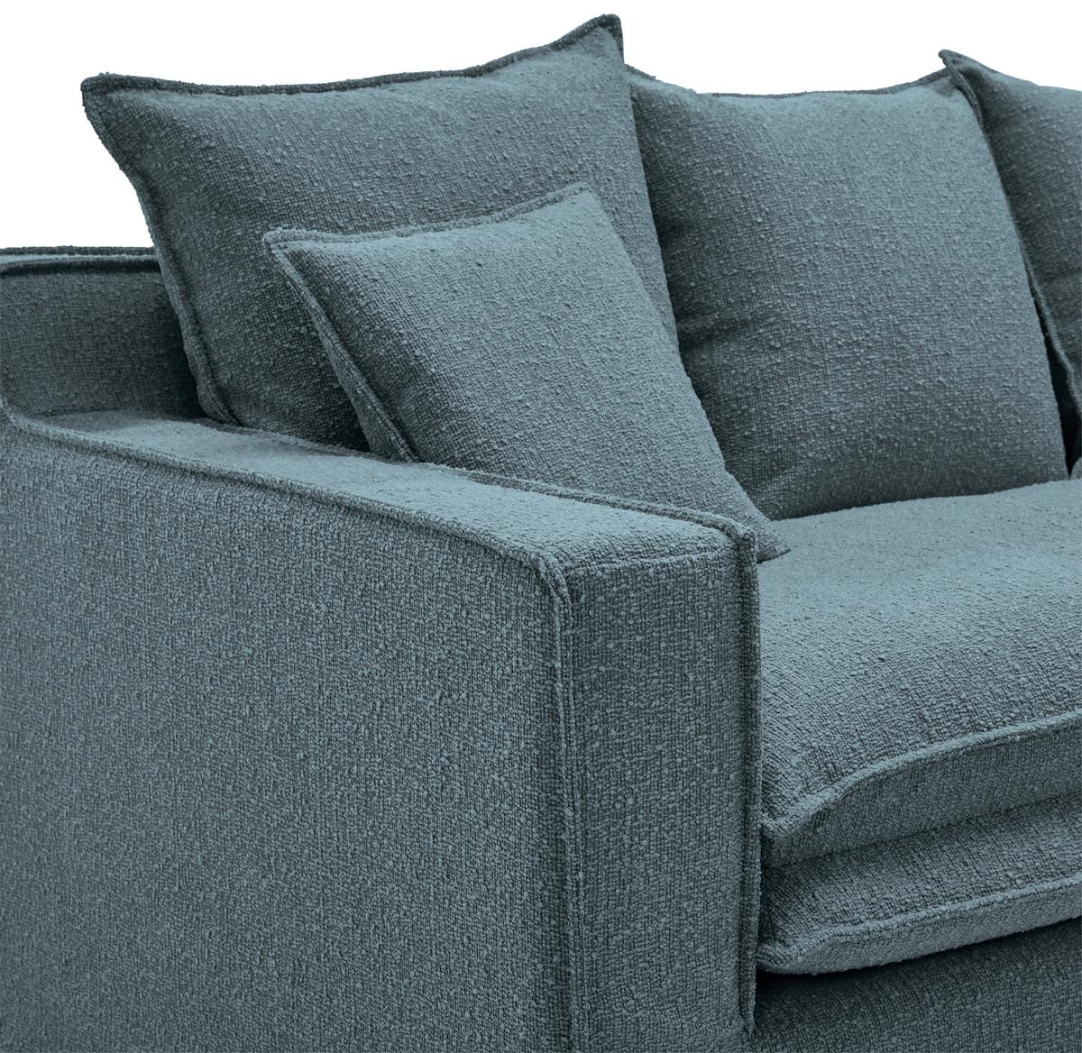 3-sitzer-sofa Aurora - Blau/Schwarz, Trend, Textil (227/92/105cm) - Livetastic