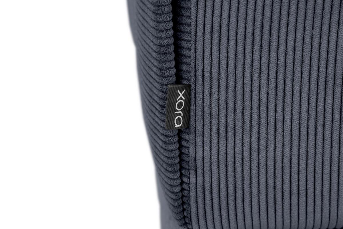 Ecksofa Erno Graublau S: 262 Cm - Graublau/Schwarz, Design, Textil (262/183cm) - MID.YOU