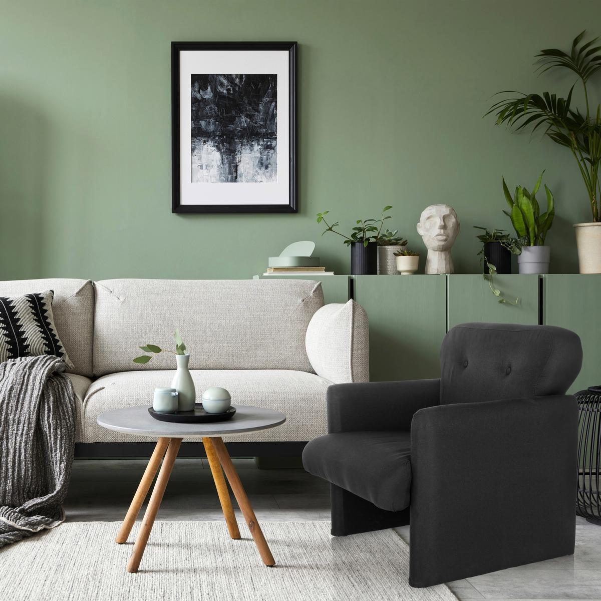 Loungesessel Caripito Schwarz B: 66 Cm - Schwarz, MODERN, Textil (66/77/74cm) - MID.YOU