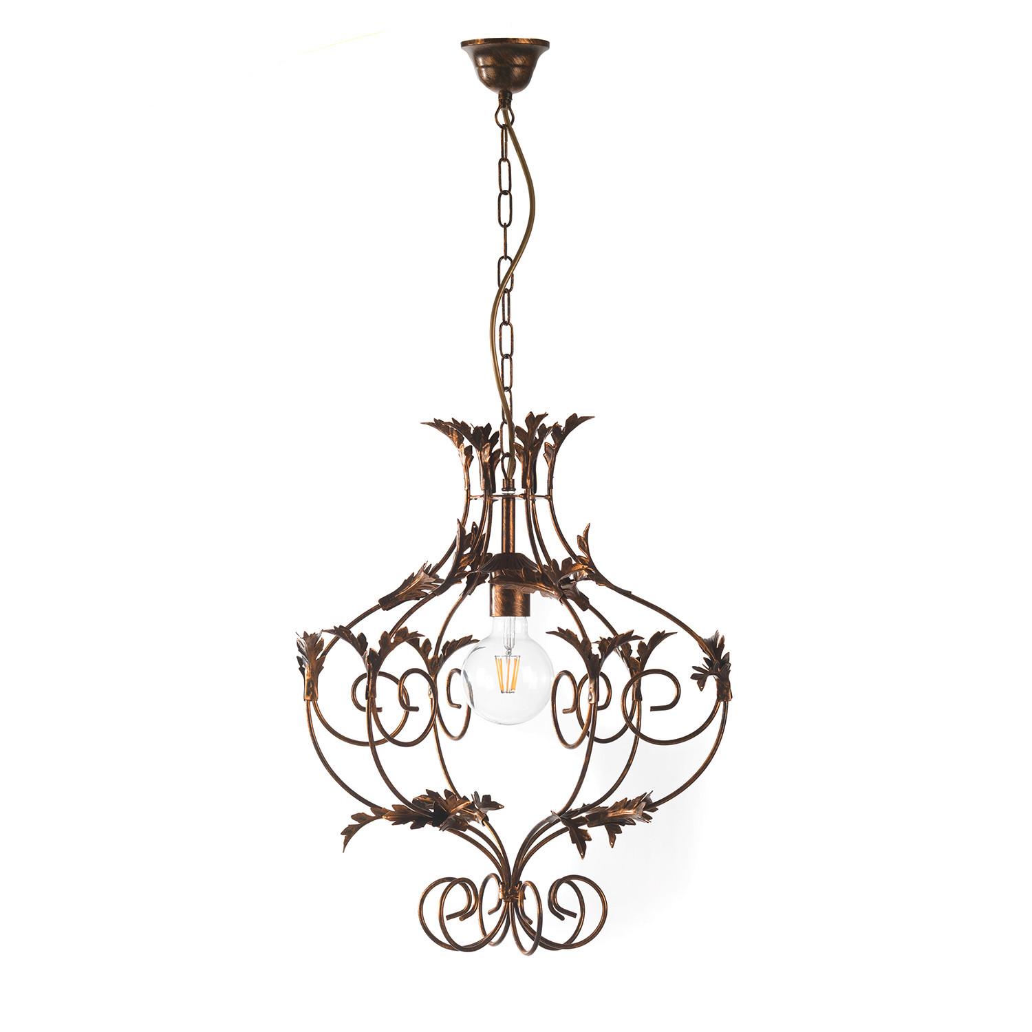 Hängeleuchte 1735/Sb - Bronzefarben, KONVENTIONELL, Metall (45/105cm)