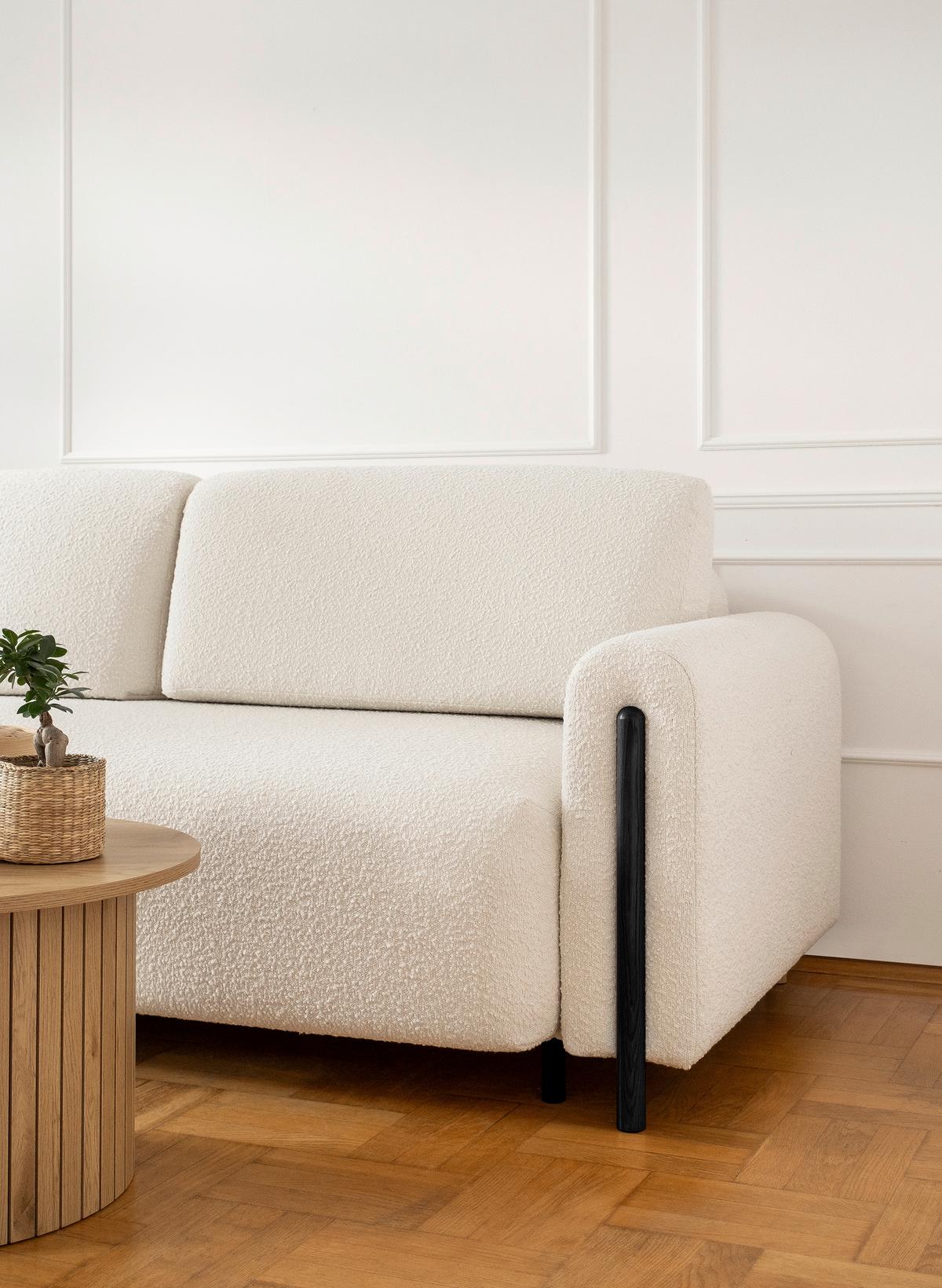 Schlafsofa Arcadova Creme/Schwarz B:244cm - Creme/Schwarz, Design, Textil (244/97/97cm) - MID.YOU