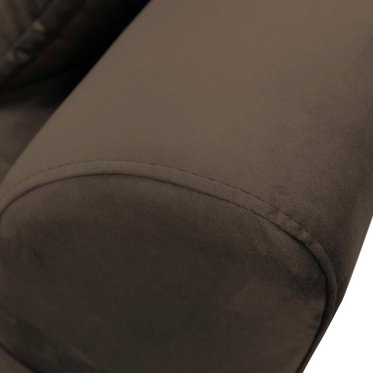 Eckschlafsofa Bello Braun Mit Schlaffunktion Ottomane Rechts - Schwarz/Braun, Design, Textil (277/187cm) - Livetastic