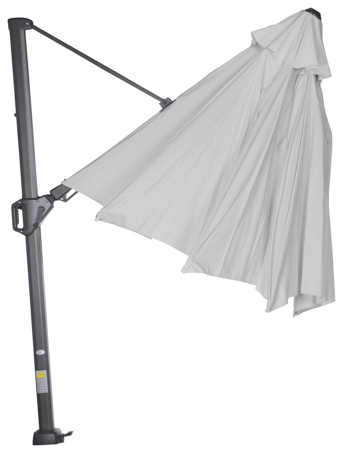 Ampelschirm Sunset N+ Ø 350 H: 252 Cm Anthrazit/grau - Anthrazit/Grau, KONVENTIONELL, Textil/Metall (350/350cm) - Siena Garden