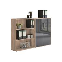 Office Edition B: 168,8 cm Sonoma Eiche/Anthrazit - Anthrazit Hochglanz/Sonoma Eiche, MODERN, Holzwerkstoff (168,8/113,6/33cm) - MID.YOU