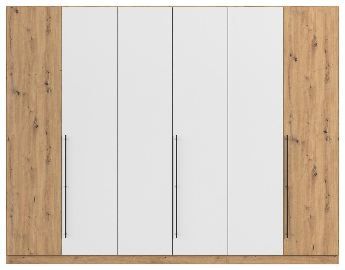 Kleiderschrank Safari B: 271 cm - Weiß/Eiche Artisan, KONVENTIONELL, Holzwerkstoff (271/229/54cm)