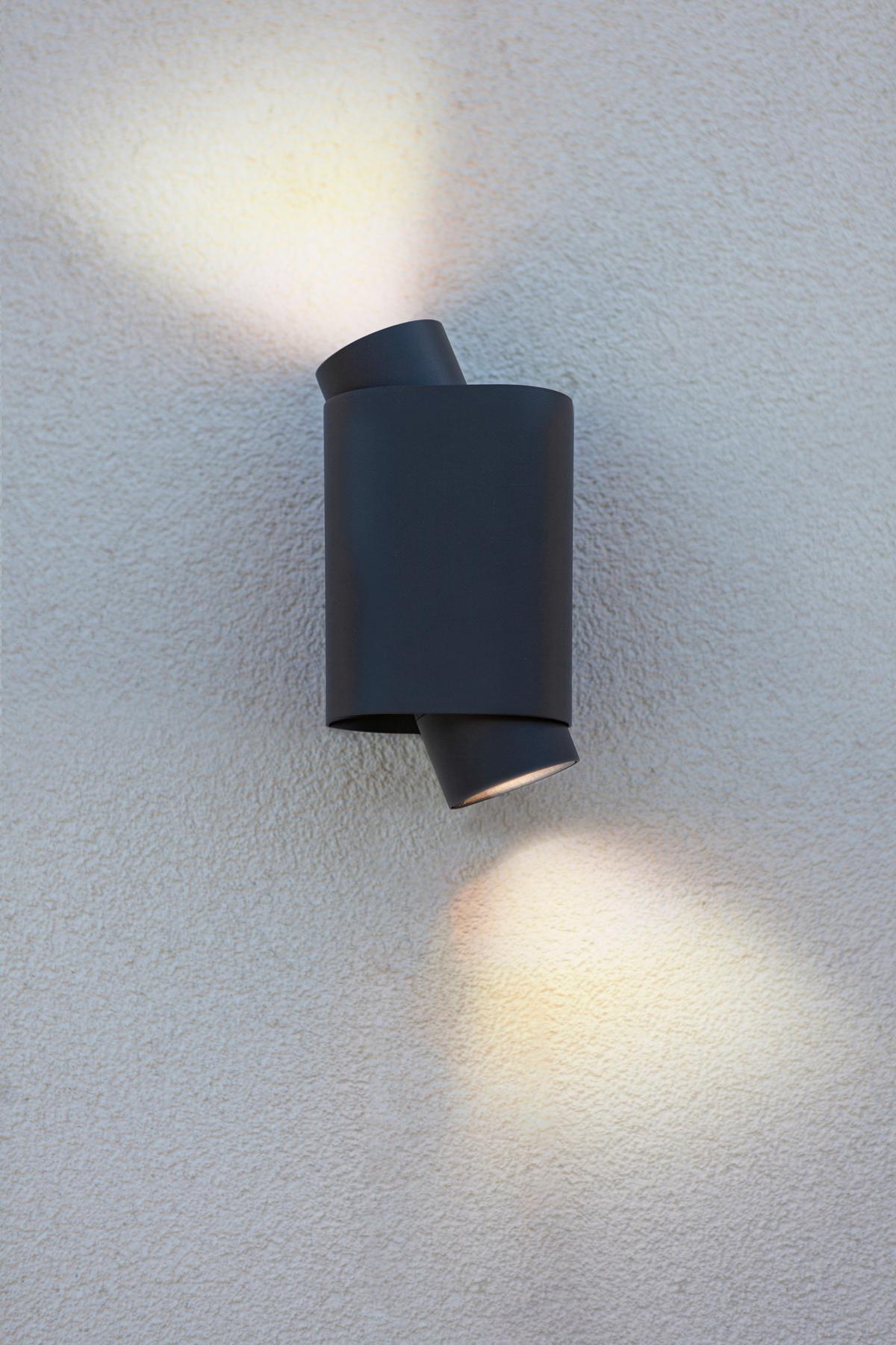 Außenwandleuchte Cypres Anthrazit B: 10,9 Cm - Anthrazit, Basics, Metall (10,9/20,2/9,6cm)