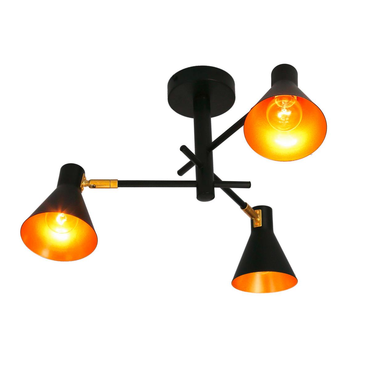 Deckenleuchte 33-70975 - Schwarz, Basics, Metall (48/48/26cm)