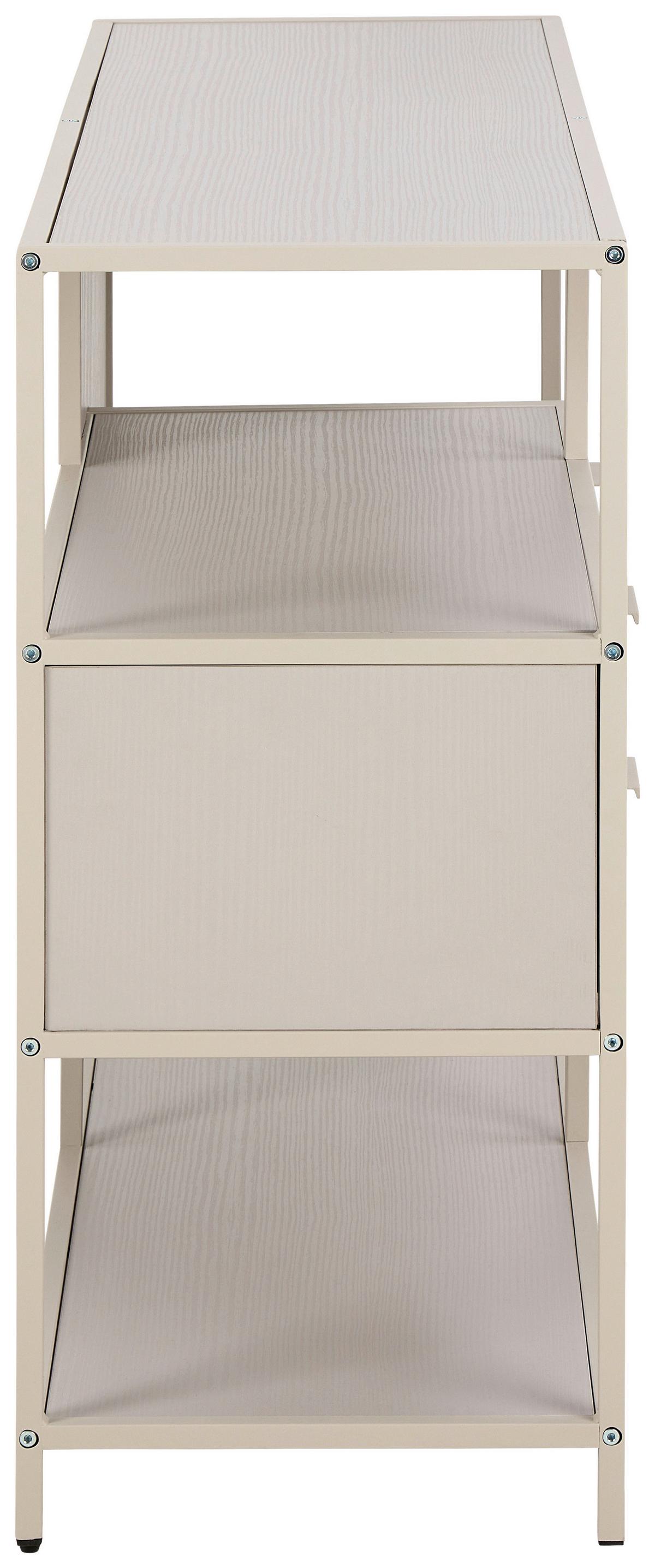 REGÁL SEAFORD - šedá/kašmírová, Moderní, kov/kompozitní dřevo (114/78/35cm)