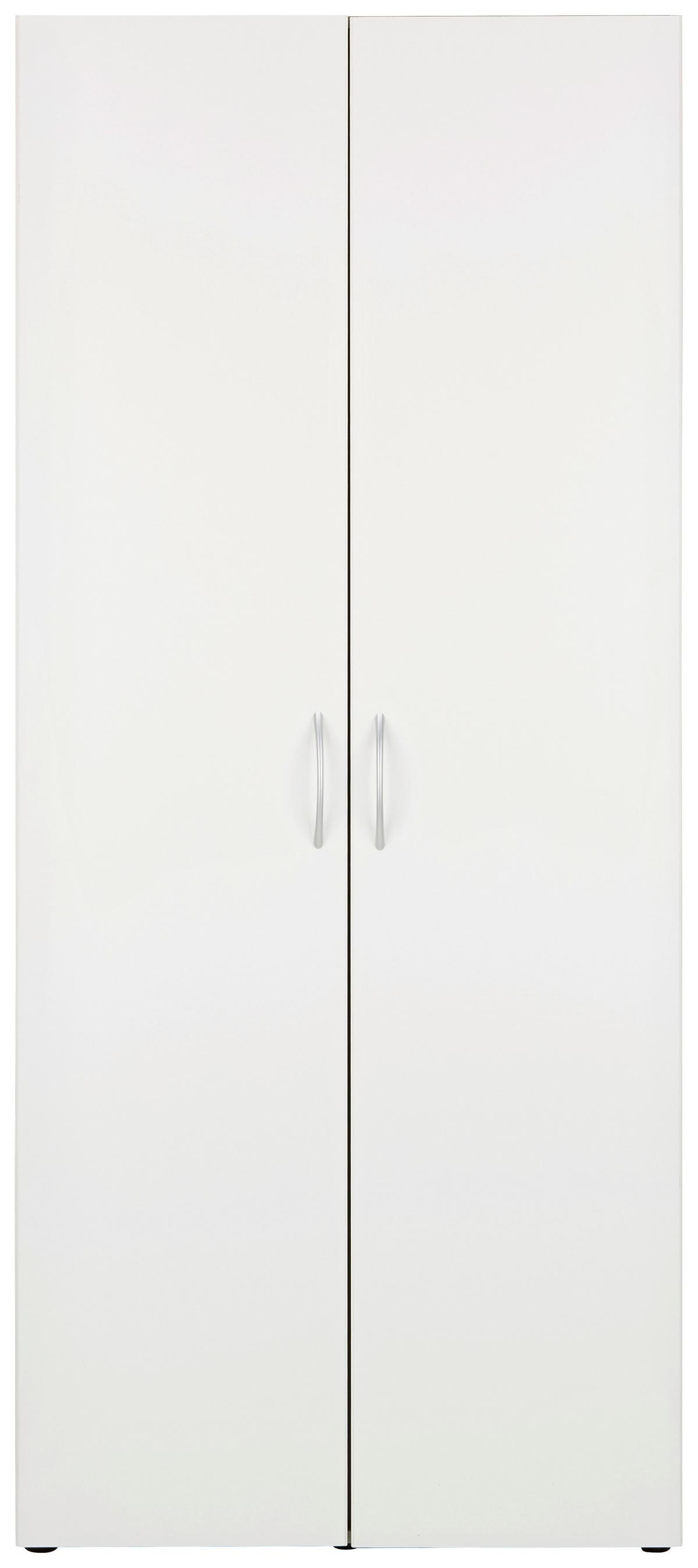 VIACÚČELOVÁ SKRIŇA MRK - biela/hliníková, Konventionell, kompozitné drevo/plast (80/185/40cm) - Mömax