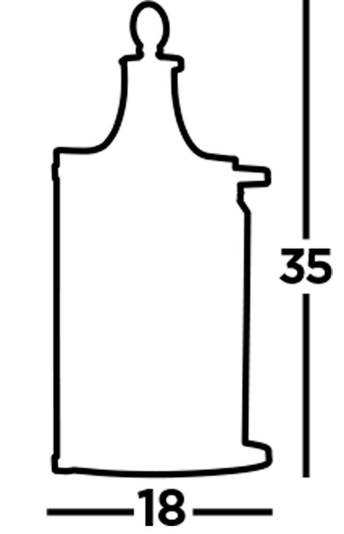 Wandleuchte 8571cc - Chromfarben, KONVENTIONELL, Glas/Metall (18/35cm)