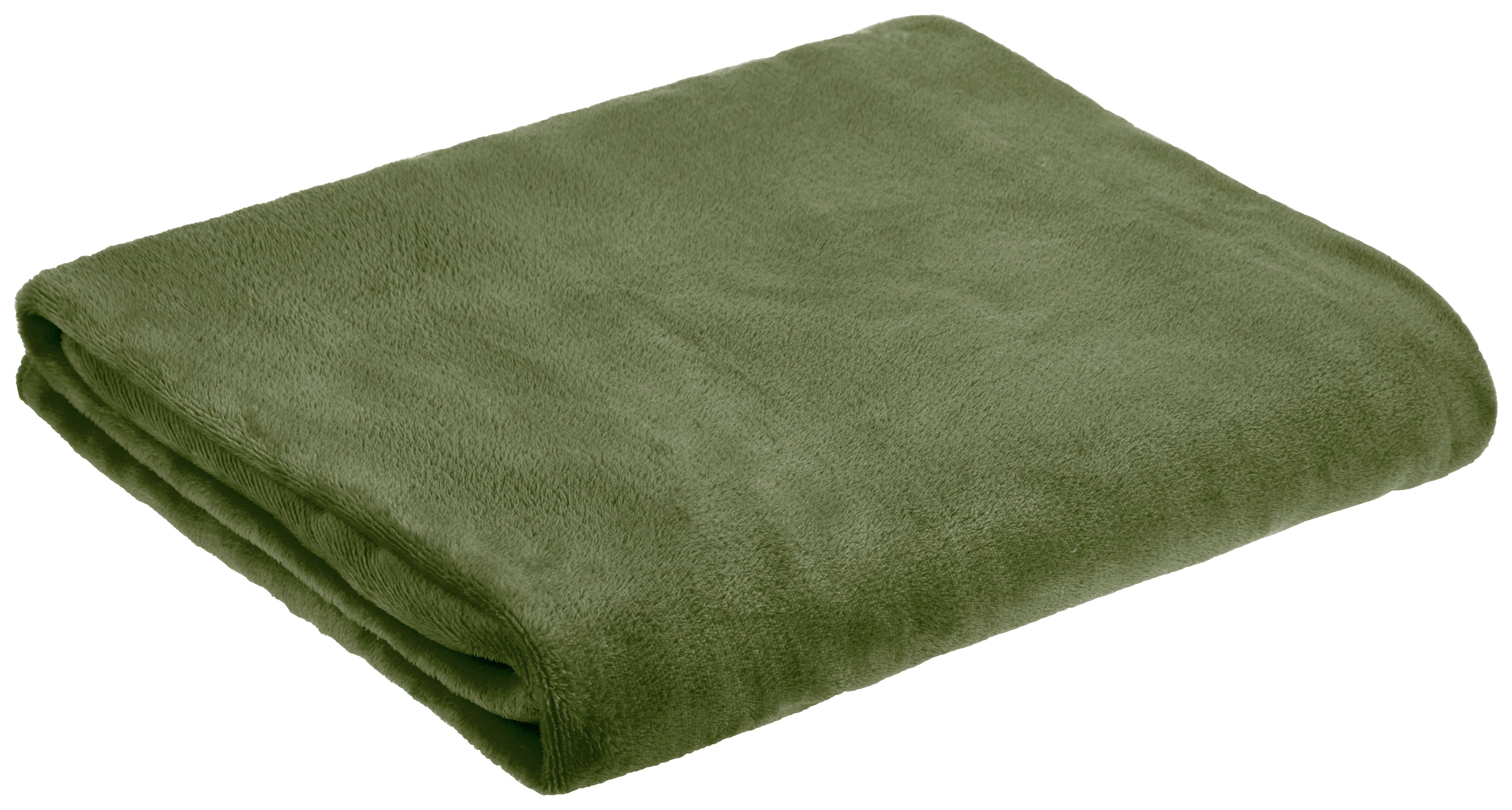 weichem aus kaufen Flanell olivgrün online Decke
