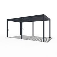 Pergola 300x530 Cm Wetterbeständig, Graphitfarben - Graphitfarben, Basics, Metall (300/530/255cm)