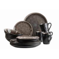 Kombiservice Niara Organic 4 Personen Geschirr Set - Schwarz/Braun, Basics, Keramik - Mäser