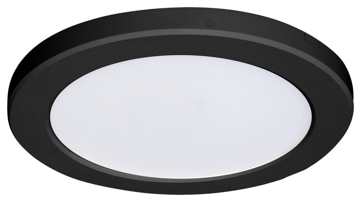 Led-deckenleuchte Gustav Ø 30 Cm Mit Fixierbaren Farben - Schwarz, MODERN, Kunststoff (29,8/1,8cm) - Luca Bessoni
