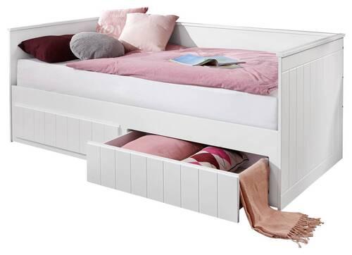 Stauraumbett ausziehbar 90-180x200 Timmi, Weiß