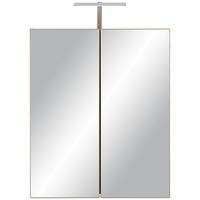 Tükrös Szekrény Calvi - tölgyfa színű, Modern, faalapú anyag/Üveg (60/73/17,5cm) - Mömax