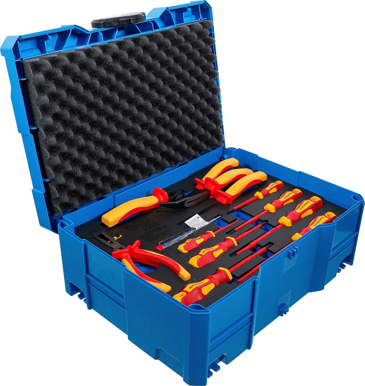 Vde-werkzeugsatz 70230 - Blau/Rot, Basics (39,5/29,0/16,5cm)