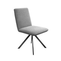 Stuhl Kian Webstoff Grau, B: 46 cm - Schwarz/Grau, Trend, Textil/Metall (46/88/63cm)