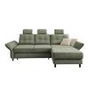 Ecksofa Brizzini Dunkelgrün S: 250-280x176 cm - Dunkelgrün/Beige, MODERN, Textil (250-280/176cm) - Livetastic