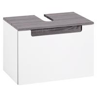 Waschbeckenunterschrank Siena B. 60 cm Silbereiche/Weiß - Weiß/Silbereichenfarben, MODERN, Holzwerkstoff (60/40/35cm) - Held