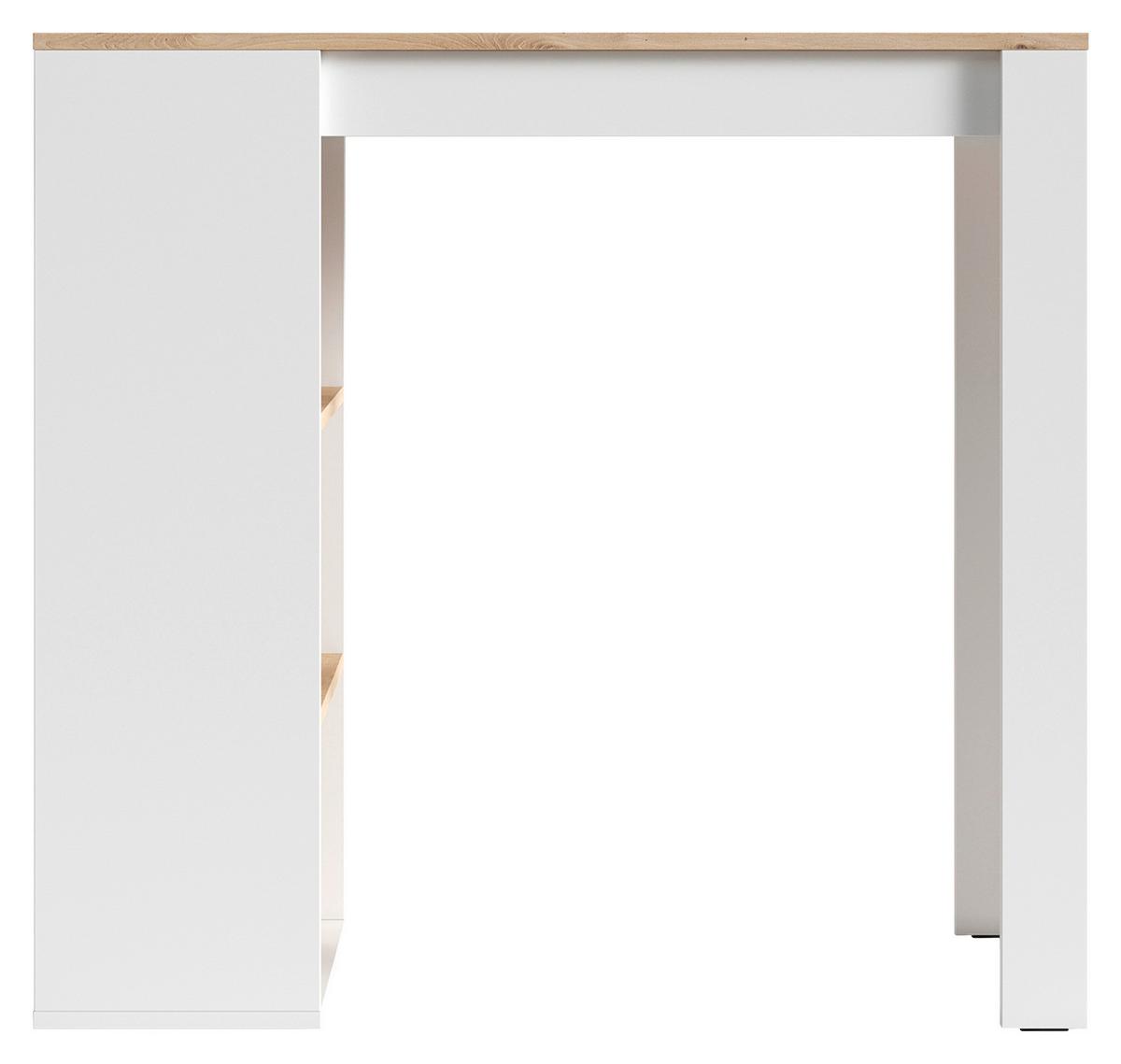 Bartisch Moby B: 110cm Eiche Artisan - Weiß/Eiche Artisan, MODERN, Holzwerkstoff (110/50/104cm) - MID.YOU