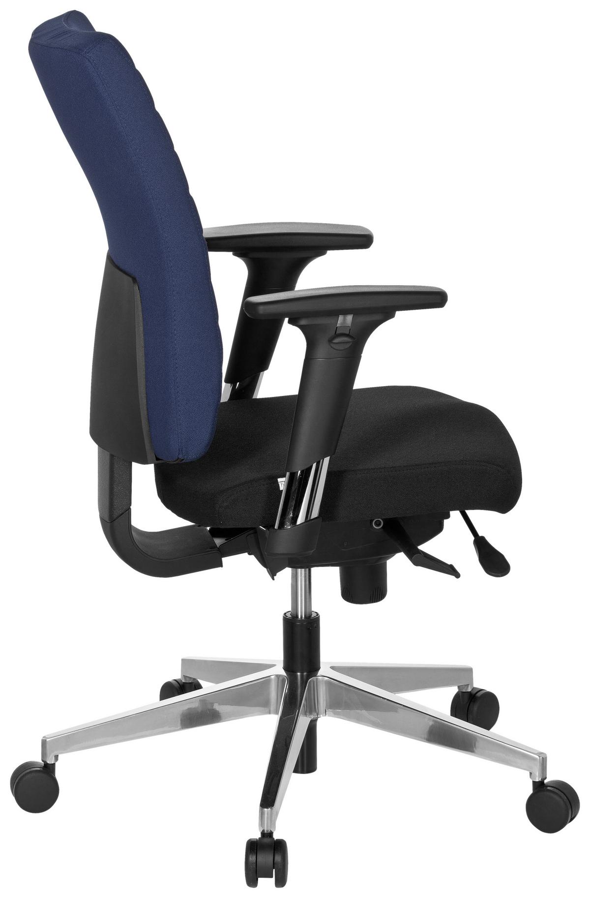 Drehstuhl Pro-Tec 350 Blau/Schwarz - Chromfarben/Blau, MODERN, Kunststoff/Textil (57/123/45cm) - MID.YOU